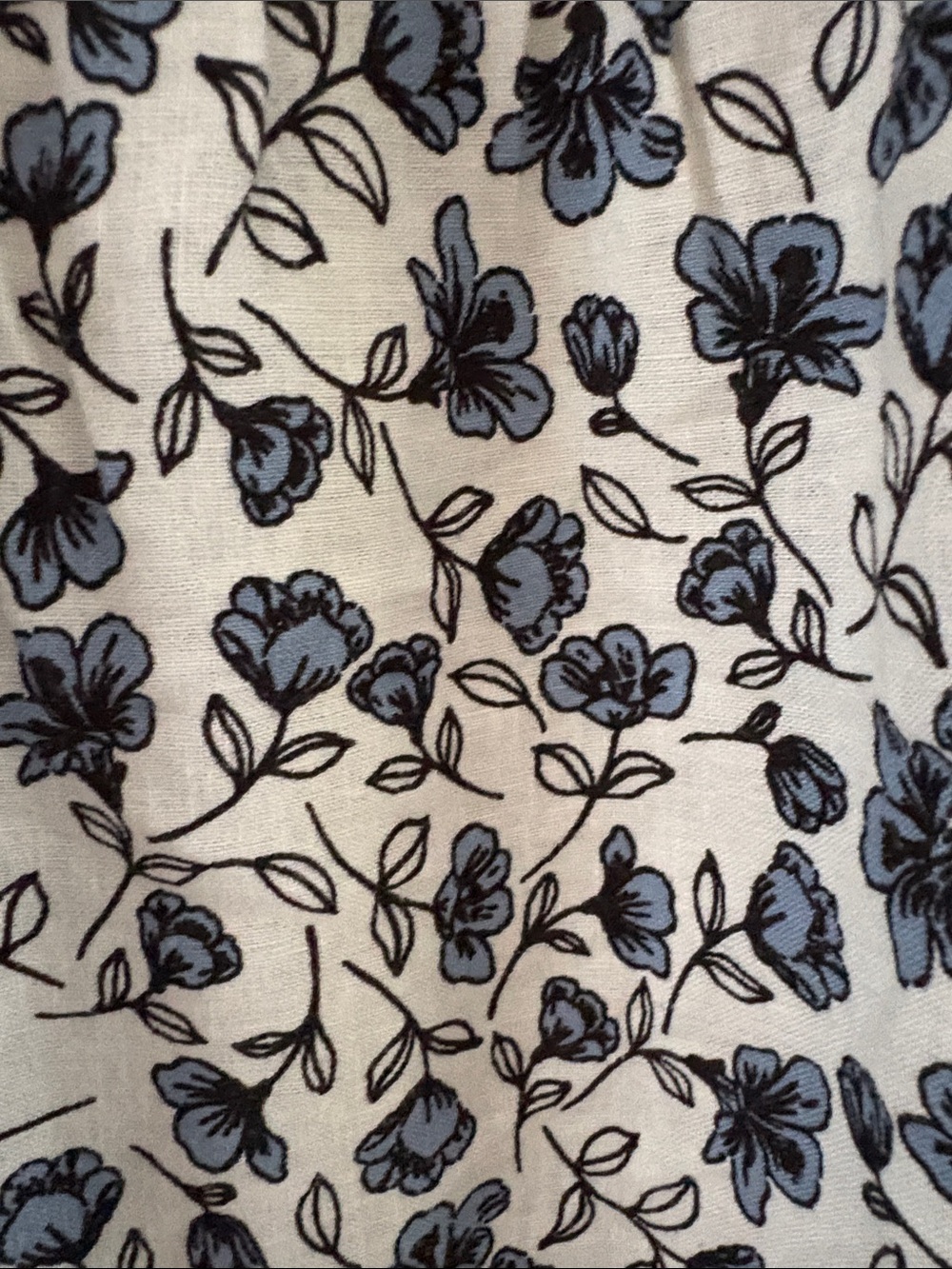Lucky Brand White Mini Dress with Navy Floral Pattern - Picture 9 of 9
